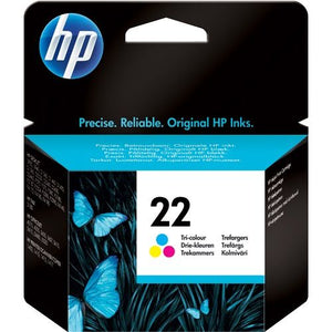 Genuine HP 22 Tri-colour Inkjet Print Cartridge (C9352AE)