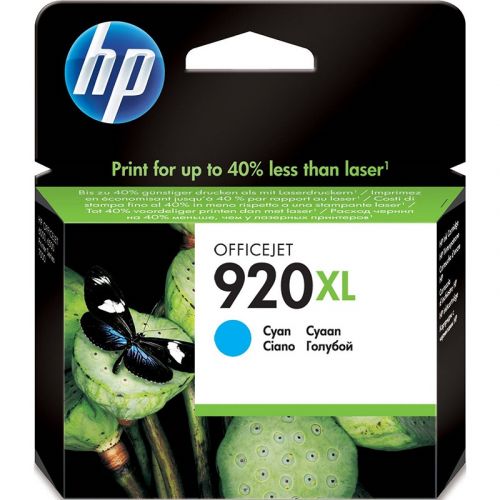 Genuine HP 920XL Cyan OfficeJet Ink Cartridge (CD972AE)