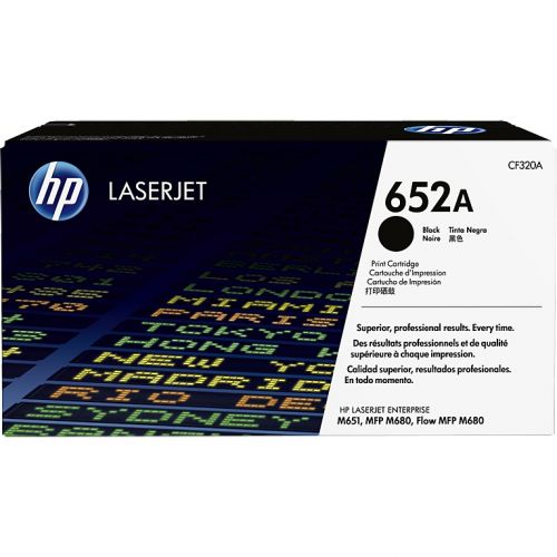 Genuine HP 652A Black LaserJet Toner Cartridge (CF320A)