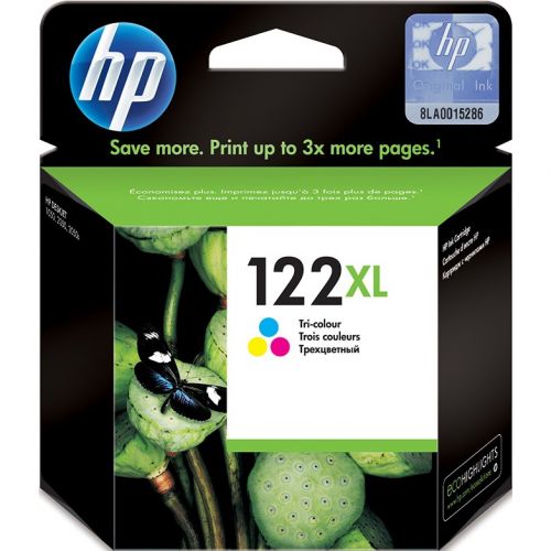 Genuine HP 122XL Tri-colour Ink Cartridge (CH564HE)