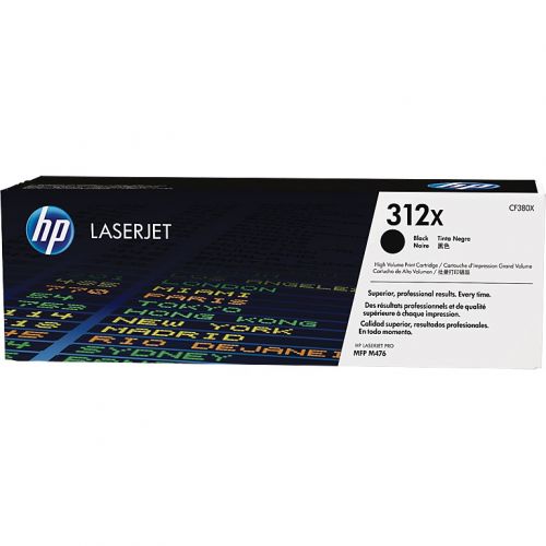 Genuine HP 312X High Yield Black LaserJet Toner Cartridge (CF380X)