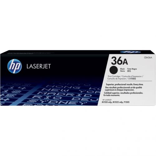 Genuine HP 36A Black LaserJet Toner Cartridge (CB436A)