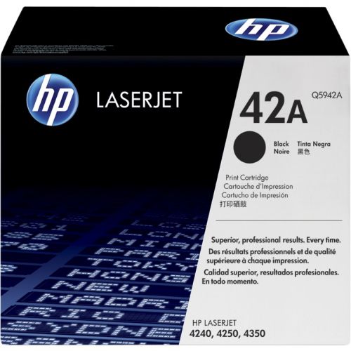 Genuine HP 42A Black LaserJet Toner Cartridge (Q5942A)