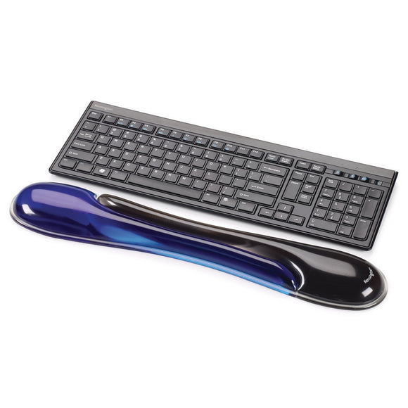 Kensington® Duo Gel Wave Keyboard Wrist Rest - Blue/Black - 62397